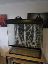 Exo Terra Large Vivarium 90x90x45. Set Up Ready To Go.