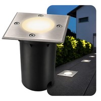Kalpa Bodeneinbauleuchte Silber IP67 2W Led GU10 Strahler Warmweiß Bodenlampe