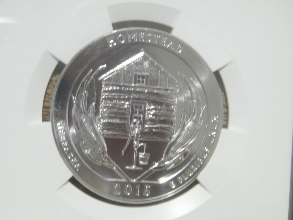 2015 ATB NGC MS69PL 5 oz. Silver Homestead Early Releases auccoa46 - Image 4 of 4