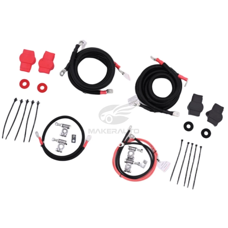 7.3L Diesel Battery Cables Kit For 1999-2003 Ford Superduty F250/F350/Excursion Foto 2 de 4