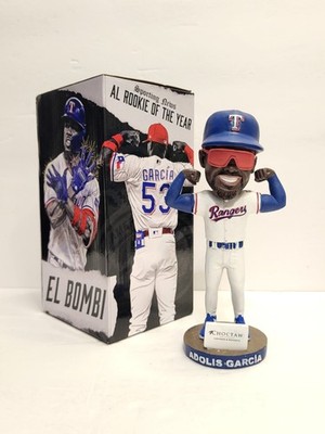 ADOLIS GARCIA Rookie Of Year Bobblehead Texas Rangers 2022 SGA El Bombi Flexing