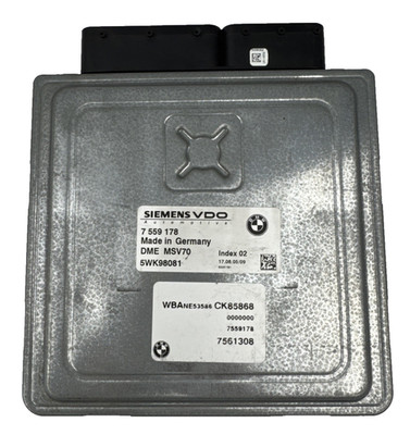 06 07 2006 2007 BMW 325I 525I Engine Control Module Computer  ECU 7559178 MSV70