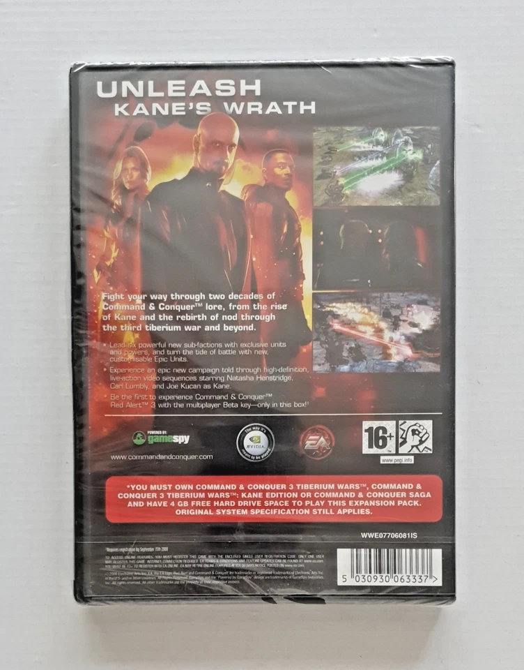 Command & Conquer 3: Kane's Wrath - PC DVD-ROM - UK Release - New & Sealed - Image 2 of 4