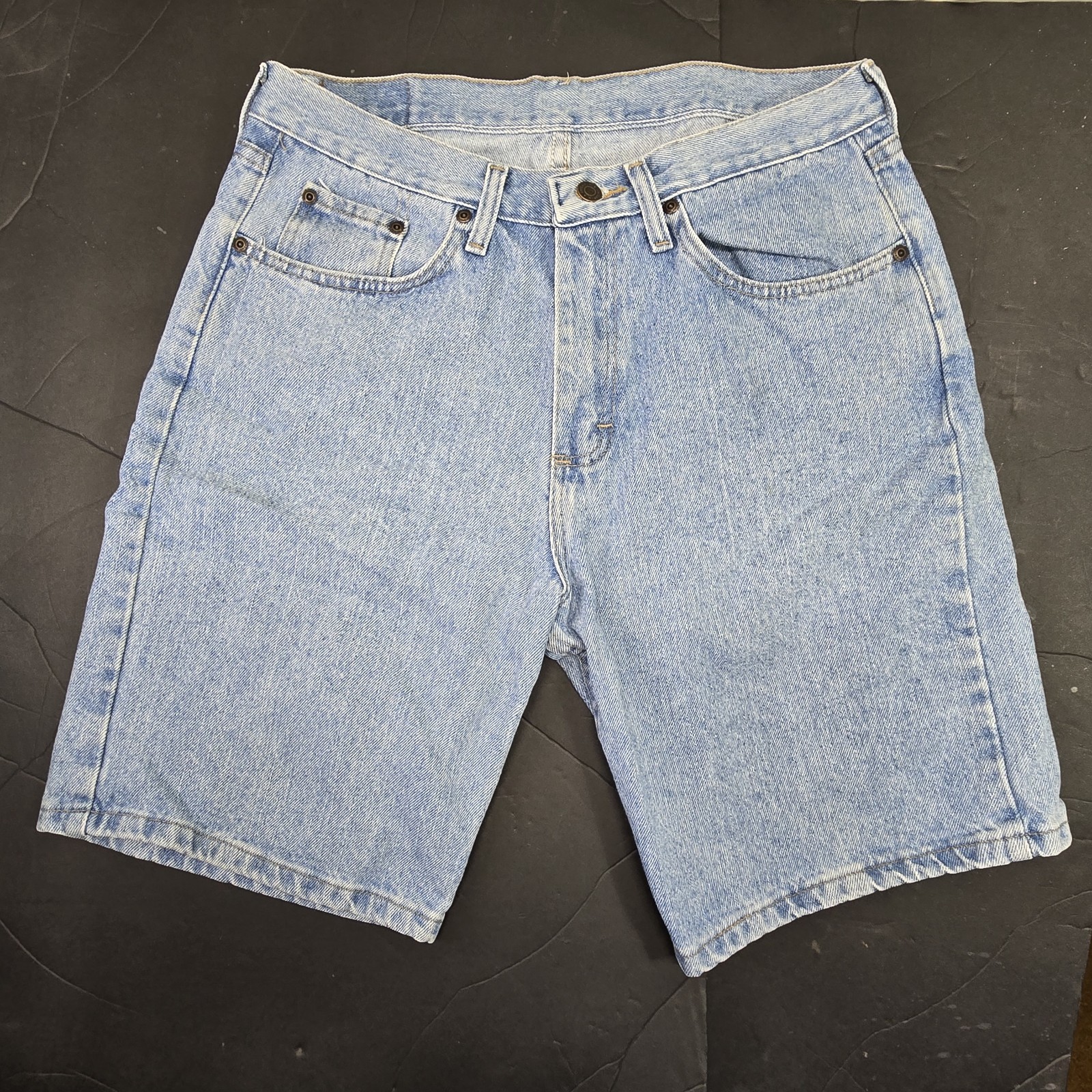Vintage Y2k Wrangler Carpenter Light Blue Denim Jean Shorts Jorts Men's Size 32