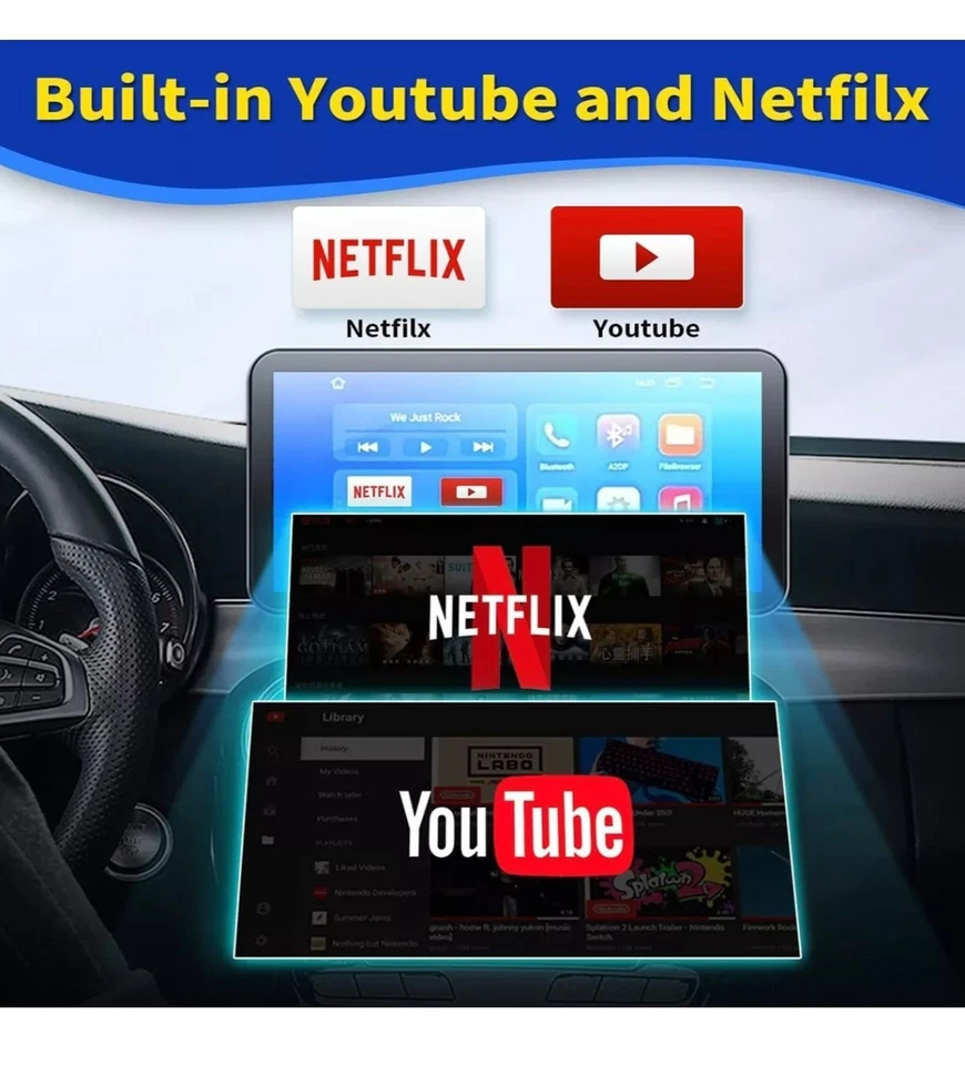 Wireless car play AI Box Android Adattatore Auto Convertitore WIFI Per... - Immagine 2 di 4