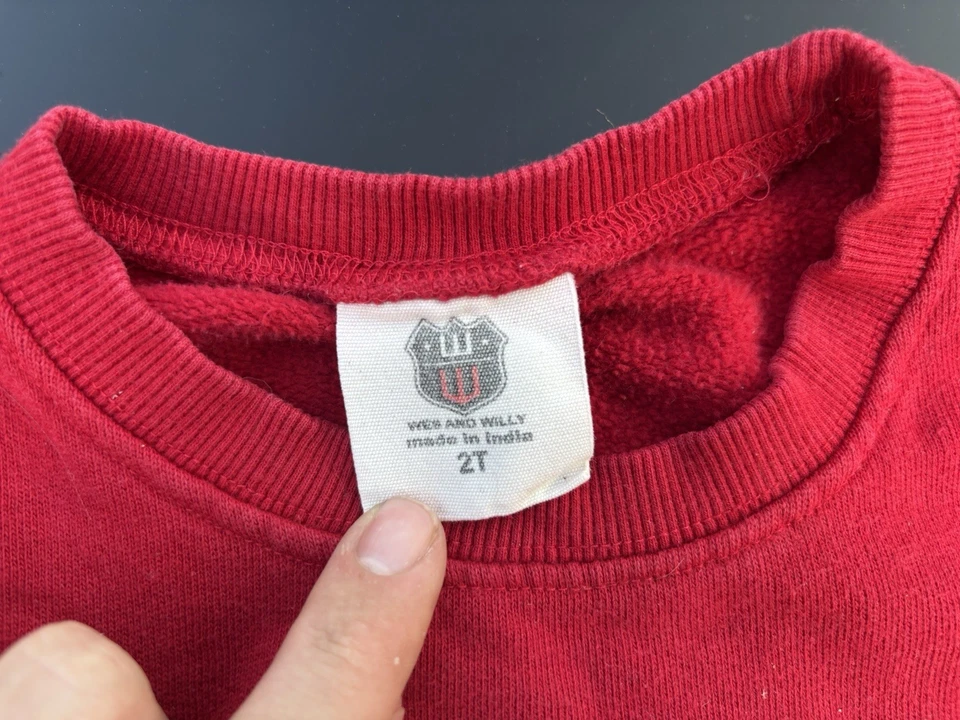 Detroit Red Wings Sweatshirt Toddler Baby 2T Pullover Hockey NHL Fan Wes Willy - Image 4 of 4