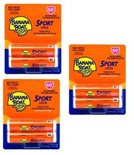BL Banana Boat Spf 50 Sport Ultra Lip Balm Twin Pk 0.15oz X 3 Packs