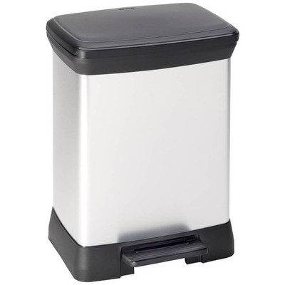 Curver DECO Bin 240642 Mülleimer 30 l (B x H x T) 390 x 510 x 290 mm Silber,