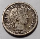 1900-O Barber Dime G/VG as Shown