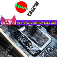 For Toyota Highlander 2015-2019 Carbon Fiber Inner Car Gear Box Panel Cover Trim