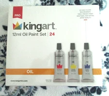 King Art Pro OIL-24 Oil Paint Set - 24 Color 12 ML Tubes