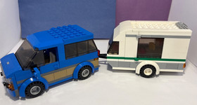 Lego CiTY - 60117 Van & Caravan complete parts, missing 2 stickers w instruction