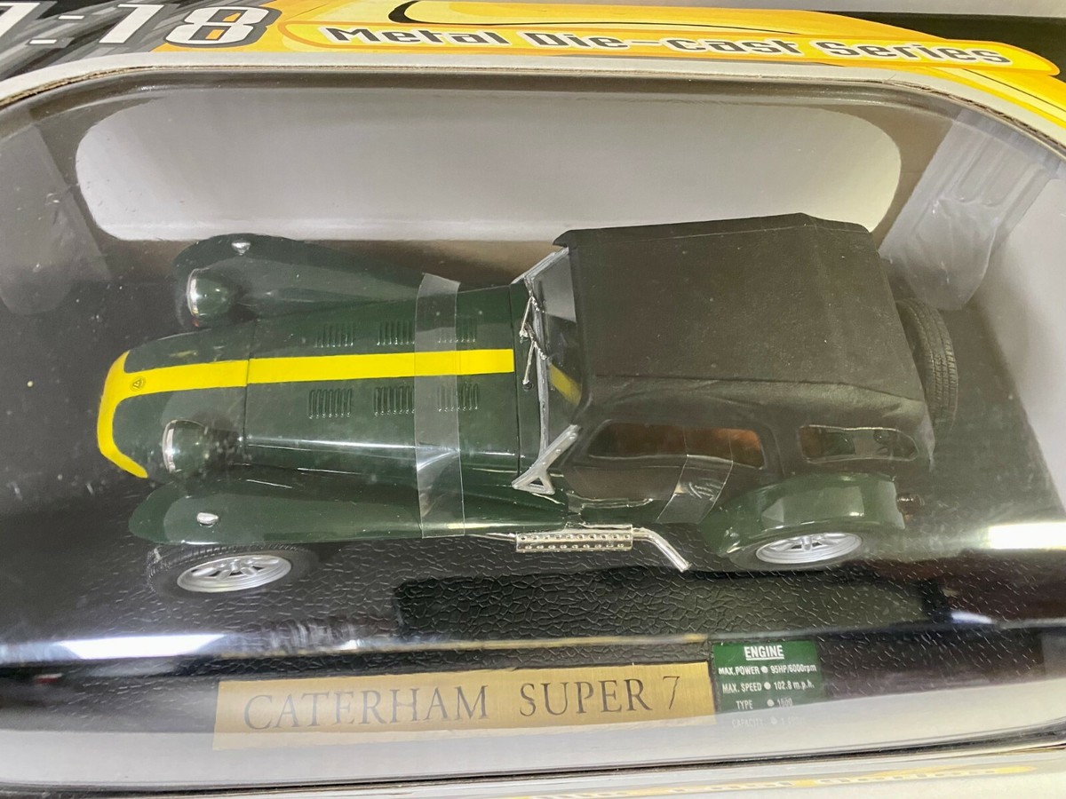 CATERHAM SUPER 7 BY ANSON 1:18 NEW IN BOX METAL DIE-CAST SERIES