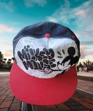 Disney Parks Angry Mickey Mouse Graffiti Magic Baseball Cap SnapBack Patchwork