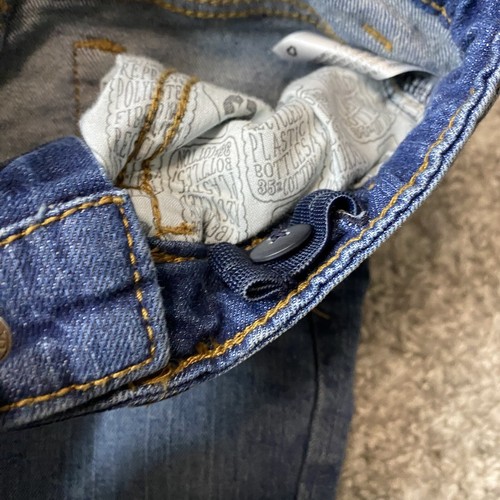 Cat And Jack Bootcut Jeans Boys Size 4 Blue Stretch Elastic Adjustable Waist - Picture 4 of 8
