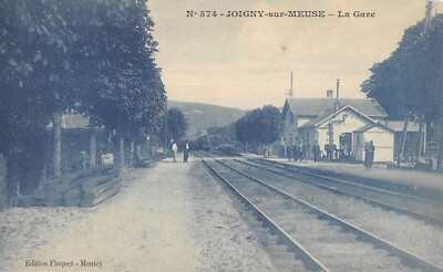 Old postcard 08 Joigny Sur Meuse / La Gare