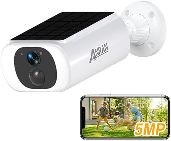 Caméra de surveillance extérieure WiFi motorisée 3K ANRAN avec panneau solaire