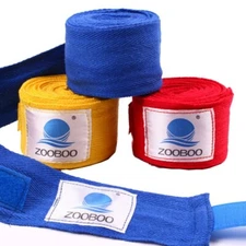 Zooboo Cotton MMA Muay Thai Boxing Hand Wraps Wrist Support Bandages Protective