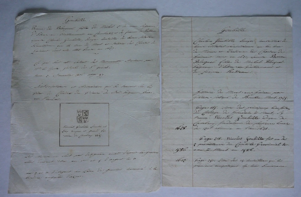 Goubille. Généalogie de Goubille. Cambray, Nord & Flandres & Belgique. - Photo 1/1
