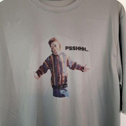 NWOT Team 365 Ed Bassmaster PSSHHH Grey Polyester Breathable T-Shirt, Large - Picture 2 of 7