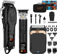 Professional Hair Clipper Set for Men Electric Shaver Razor Cordless Hair Cut...