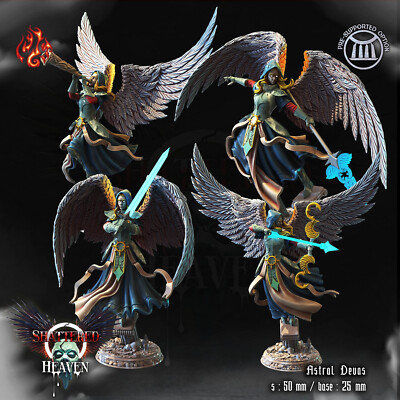 Astral Devas Shattered Heaven CrippledGodFoundry D&D Miniature 3D Printed