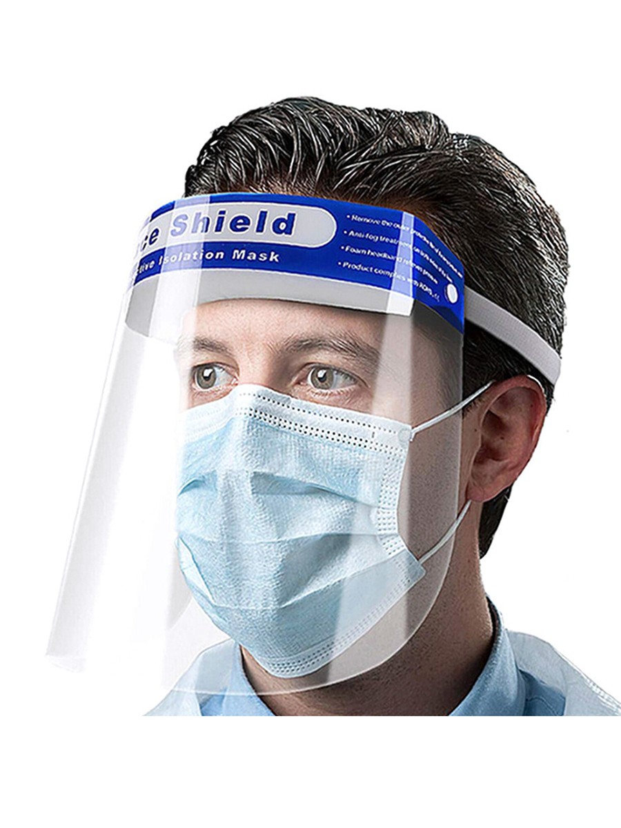 Face Shield Guard Protector Mask Clear+Head Band Elastic Reusable
