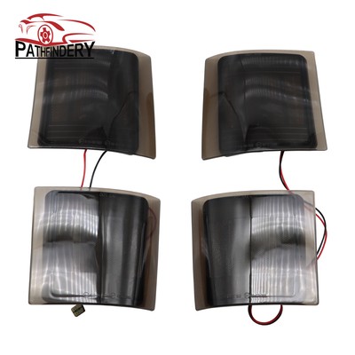 4X For 94-98 Chevy C/K 1500 2500 3500 Full LED Smoked Corner Side Marker Lights