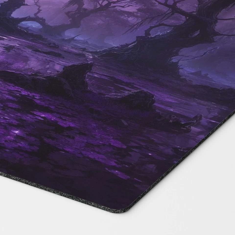 Alfombra de juego original Swamp Black Land Art Magic The Gathering - 24"x14" Magic the Gathering Mat Foto 3 de 4