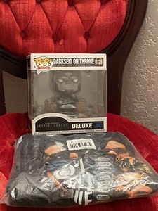 Justice League Funko/Shirt Lot Darkseid On Throne Deluxe & Movie Poster Size XL