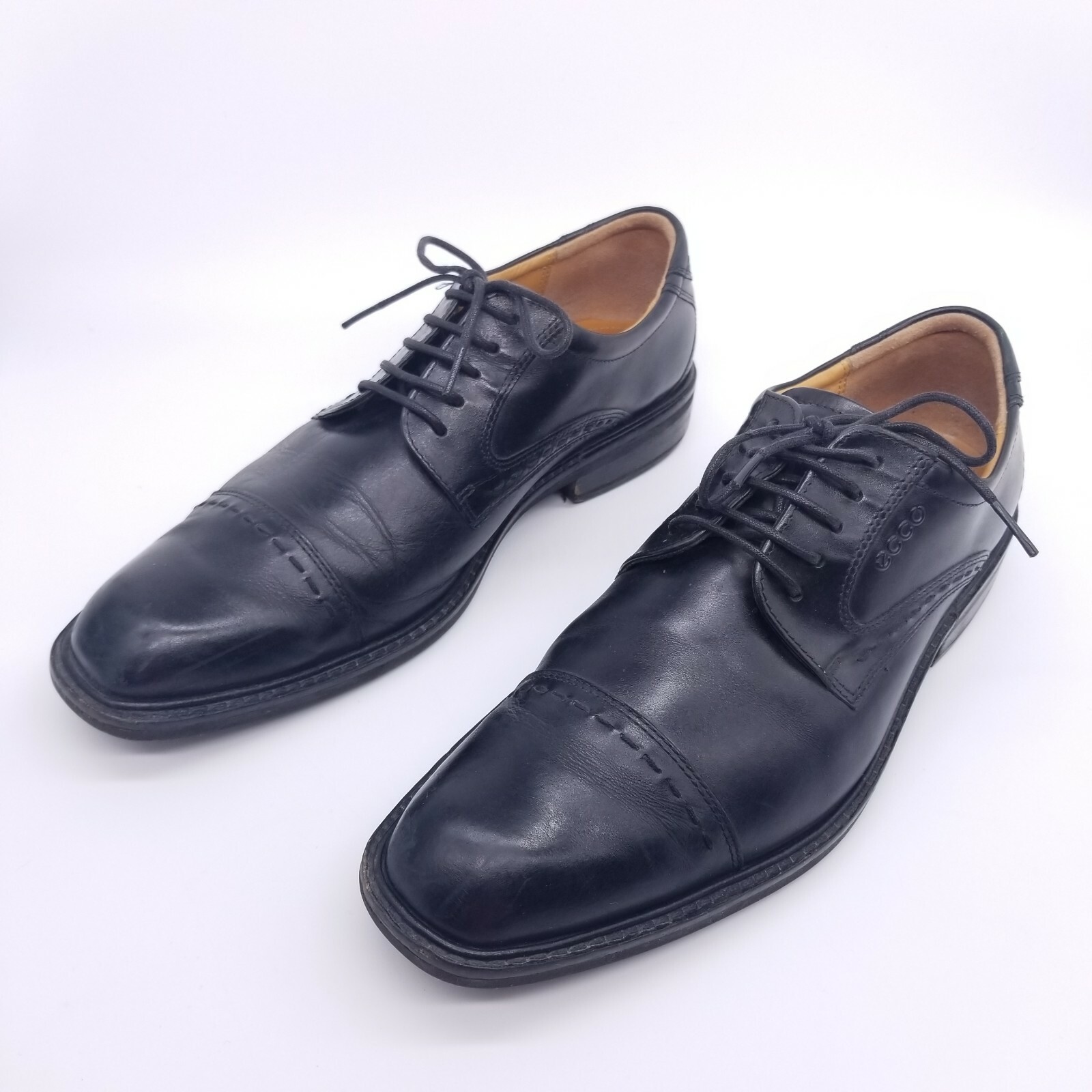 SAOLA Scarpe eleganti ECCO uomo 9 9 5 US 43 EU nere derby punta a cappuccio comfort punto shock