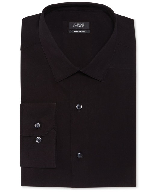 alfani black dress shirt