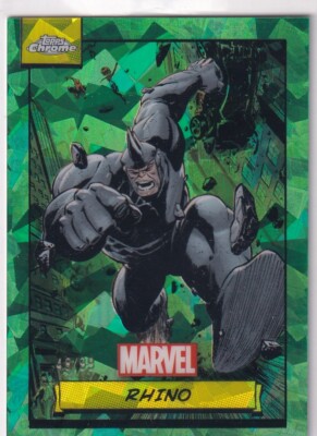Topps Marvel Chrome 2024 Card Nr. 69 Rhino Green Sapphire Refractor 48/99