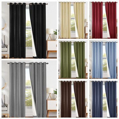 Blackout Curtains For Bedroom Window Curtain Thermal Insulated Drapes 1 Panel Ebay