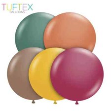 Tuf-Tex USA 17" LARGE Latex Balloons, Fall Autumn Burnt Orange colors (10 PCS)
