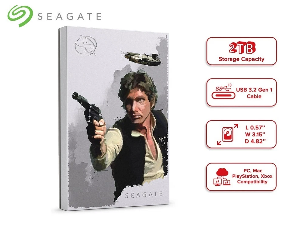SEAGATE FireCuda 2TB External Gaming Hard Drive *HAN SOLO SPECIAL EDITION* - Image 3 of 4
