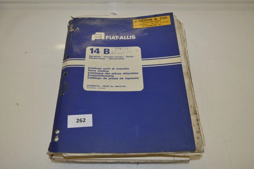 B262 - FIAT ALLIS Werkstattbuch - 14B Planierraupe - Bild 1 von 1