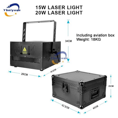 Luz láser animación 15W 20W con teléfono móvil Bluetooth APP ILDA DMX interfaz - Imagen 7 de 23