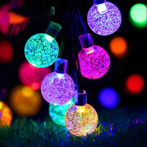 Solar Powered 50 LED String Light Garden Path Yard Decor Lamp Outdoor Waterproof - Photo 1 sur 15