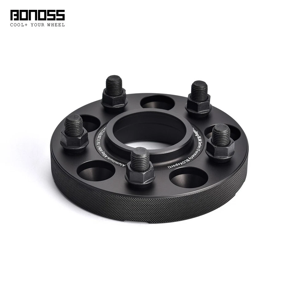 1对25mm / 1英寸BONOSS黑色阳极氧化车轮垫片，适用于起亚Niro 2016-2019 — 第 3/4 张图片