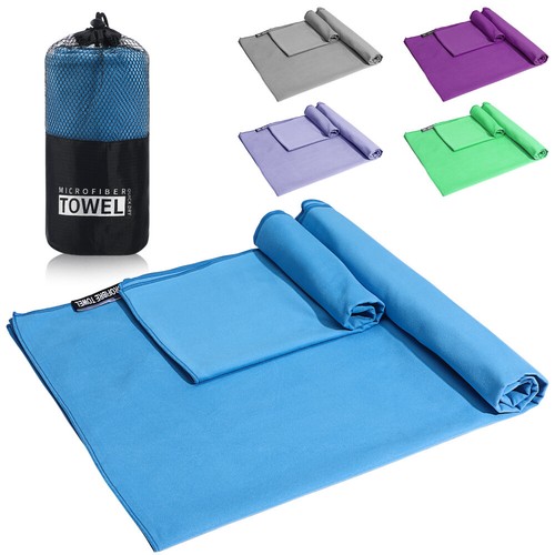 XL Quick Dry Microfiber Beach Serviette Microfibre Wise Owl - Séchage Rapide - Ultra Douce - Compacte - Lot De 2 (grande + Gant) Towel Washing Instructions