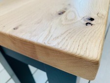 Any Size - Rustic Chunky Oak Dining Table Farmhouse Contemporary Square Leg