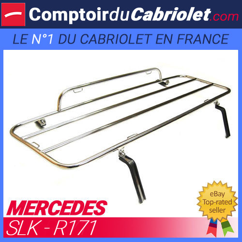 Porte-bagage sur-mesure Mercedes SLK R171 en inox chromé