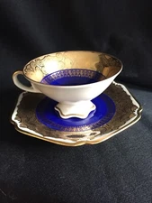 Mitterteich Cobalt & Gold Cup & Saucer