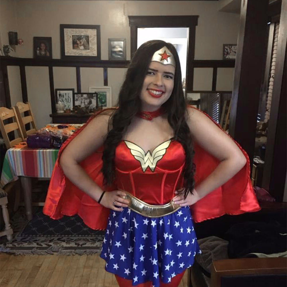 Wonder Woman Diana Superhero Costume Fancy Dress Outfit Cape Halloween