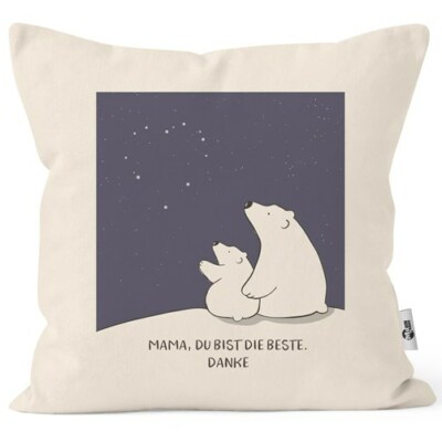 Mothers Day Cushion Cover Gift Mum You Are The Best Thank You Bears Stars
