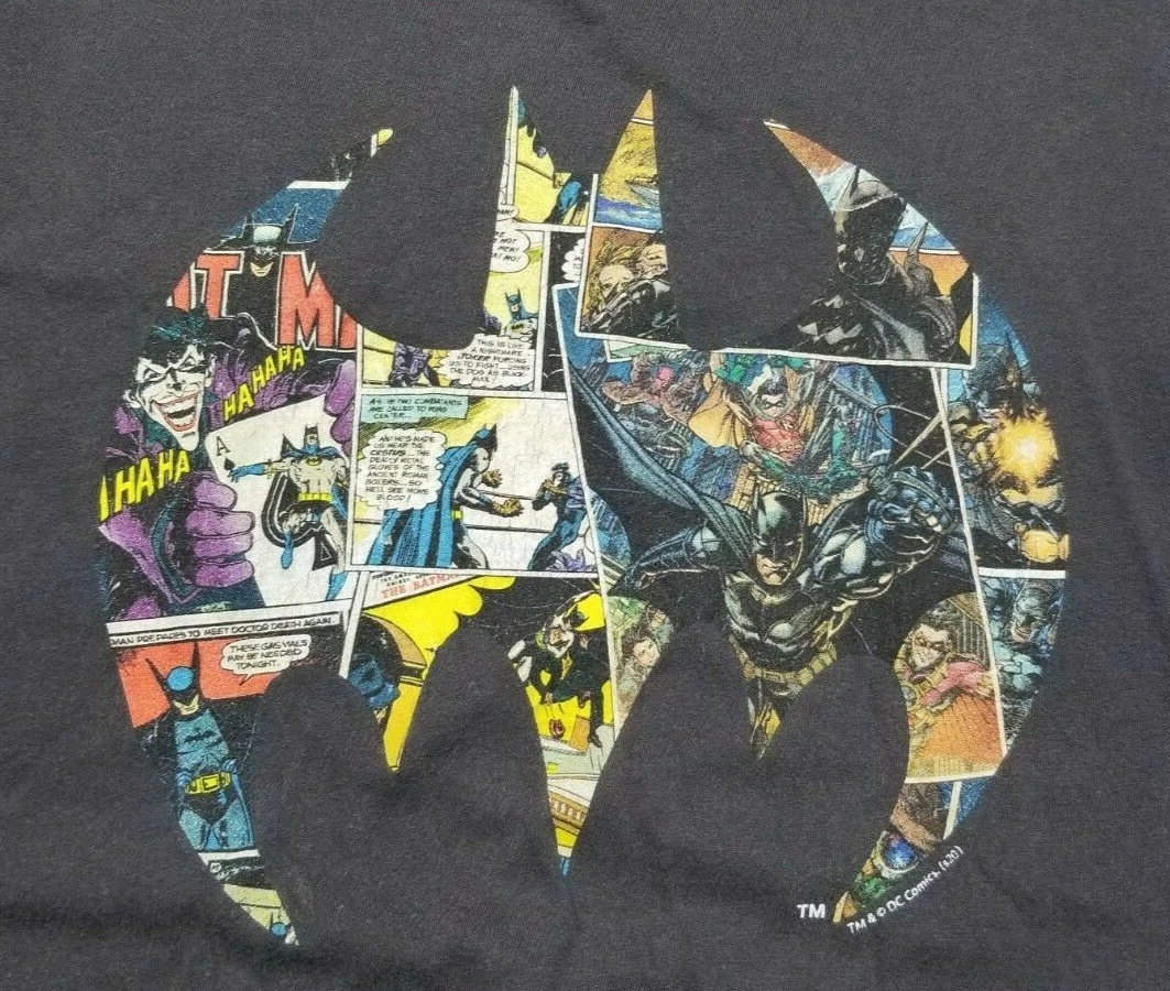 Old Navy Retro BATMAN Logo Comic Book Panel TShirt Large Preowned