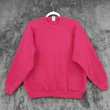 Fruit of the Loom Sweatshirt Crewneck Vtg USA Made Womens XL Cotton Blend Red