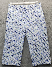 Charter Club Pants Women Size 6 Multi Stretch Geo Print Newport Slim Fit Cropped