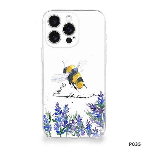 Custom Name Silicone Phone Case Bee Pattern Cover For iPhone 16 Pro 14 15 13 16e - Picture 83 of 95